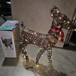 LED LIT RATTAN-LOOK DOE