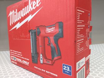 M12 Milwaukee Cordless COMPACT 23Ga Pin Nailer 