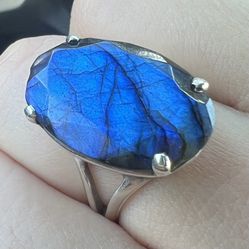 Sterling Silver Labradorite Ring