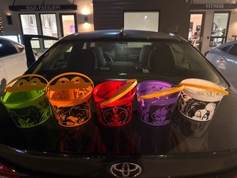 5 colors of McDonald Halloween buckets