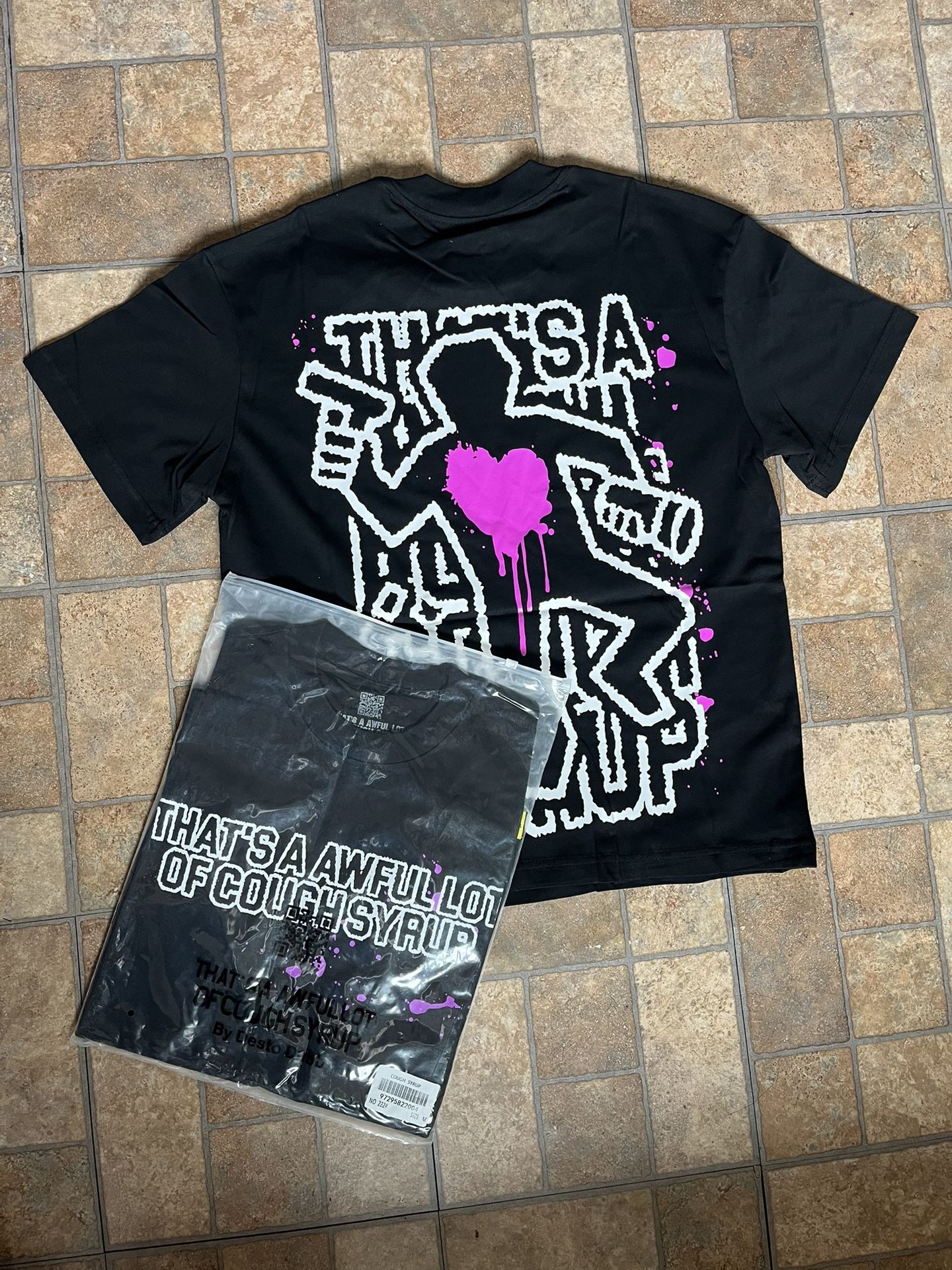 Cough Syrup “Man Down” Black Tee