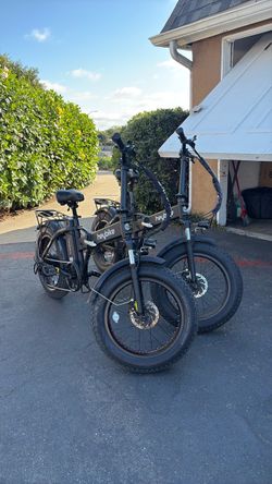 Pair of Heybike Mars Folding Fat Tire E-Bikes (1 Working, 1 Project/Parts)