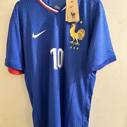 Nike France 2024 Home Soccer Jersey Euro Kylian Mbappe Player Edition Size 2XL