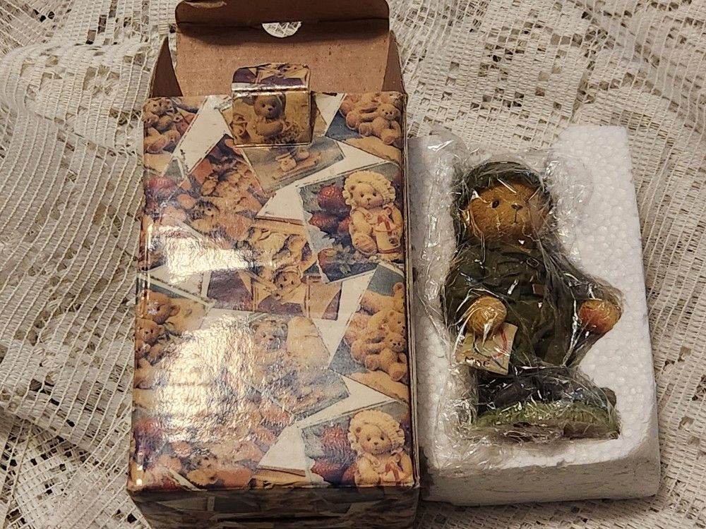 Cherished Teddies Great Friendships Make A Soldier Stand Tall #(contact info removed) Enesco P Hillman