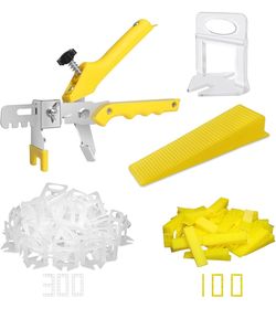 Tile Leveling System with Plier, 300 Tile Spacers 1/8" and 100 Wedges