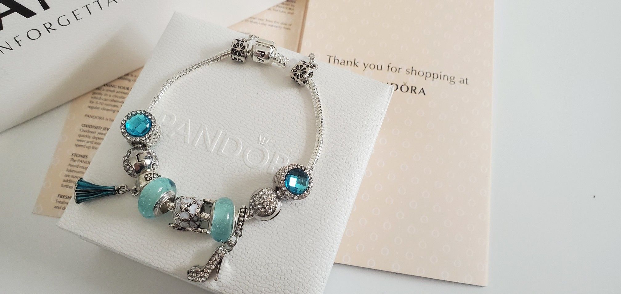 Pandora Disney's Elsa Charm Bracelet