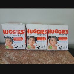 Huggies Snug & Dry Baby Diapers, Size 4  $20 (22-37 lbs), 27 Ct