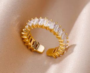 14k Gold Filled Crystal Toe Ring 