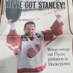 Detroit Red Wings Newspaper Articles 