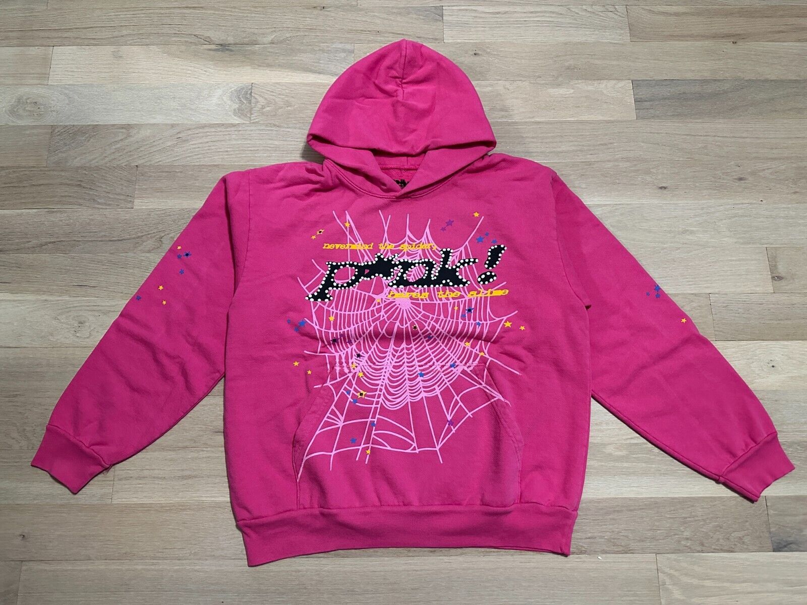 Pink Sp5der hoodie Size L