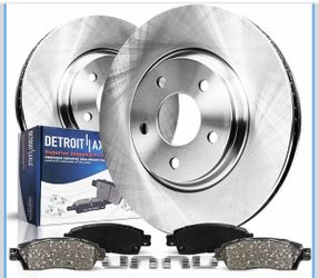 Detroit Axle - Front Brake Kit for 2015-2019 Land Rover Discovery Sport 2016-2019 Range Rover Evoque 2018-2019 Jaguar E-Pace, 12.80" inch Disc Brake R
