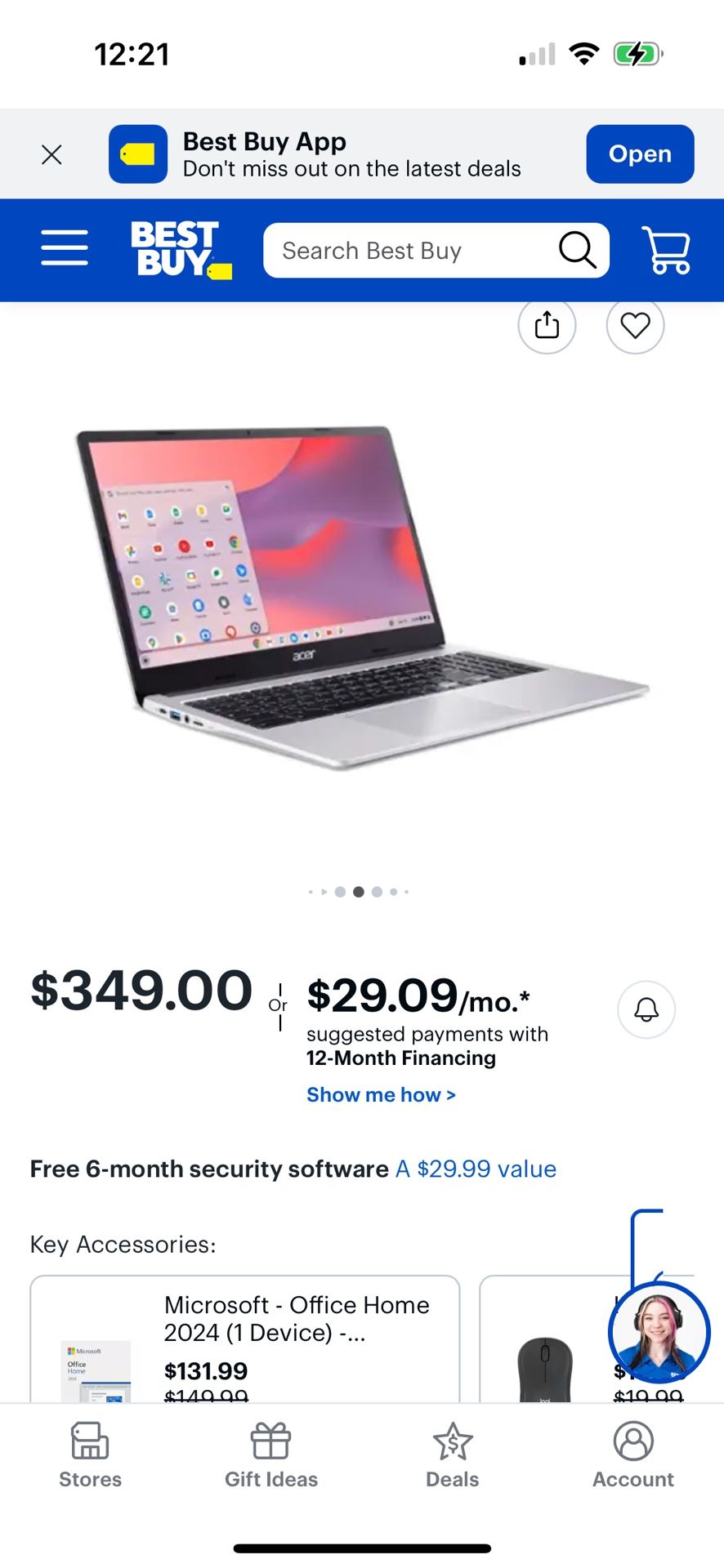 Acer Chromebook 315 15.6 HD Laptop