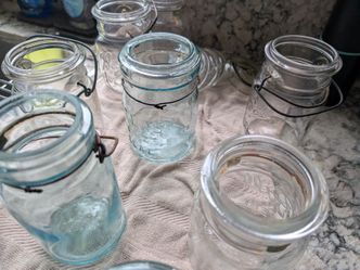 Vintage glass jars
