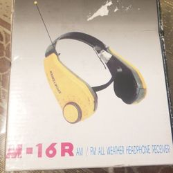 Am/FM all weather headphone receiver