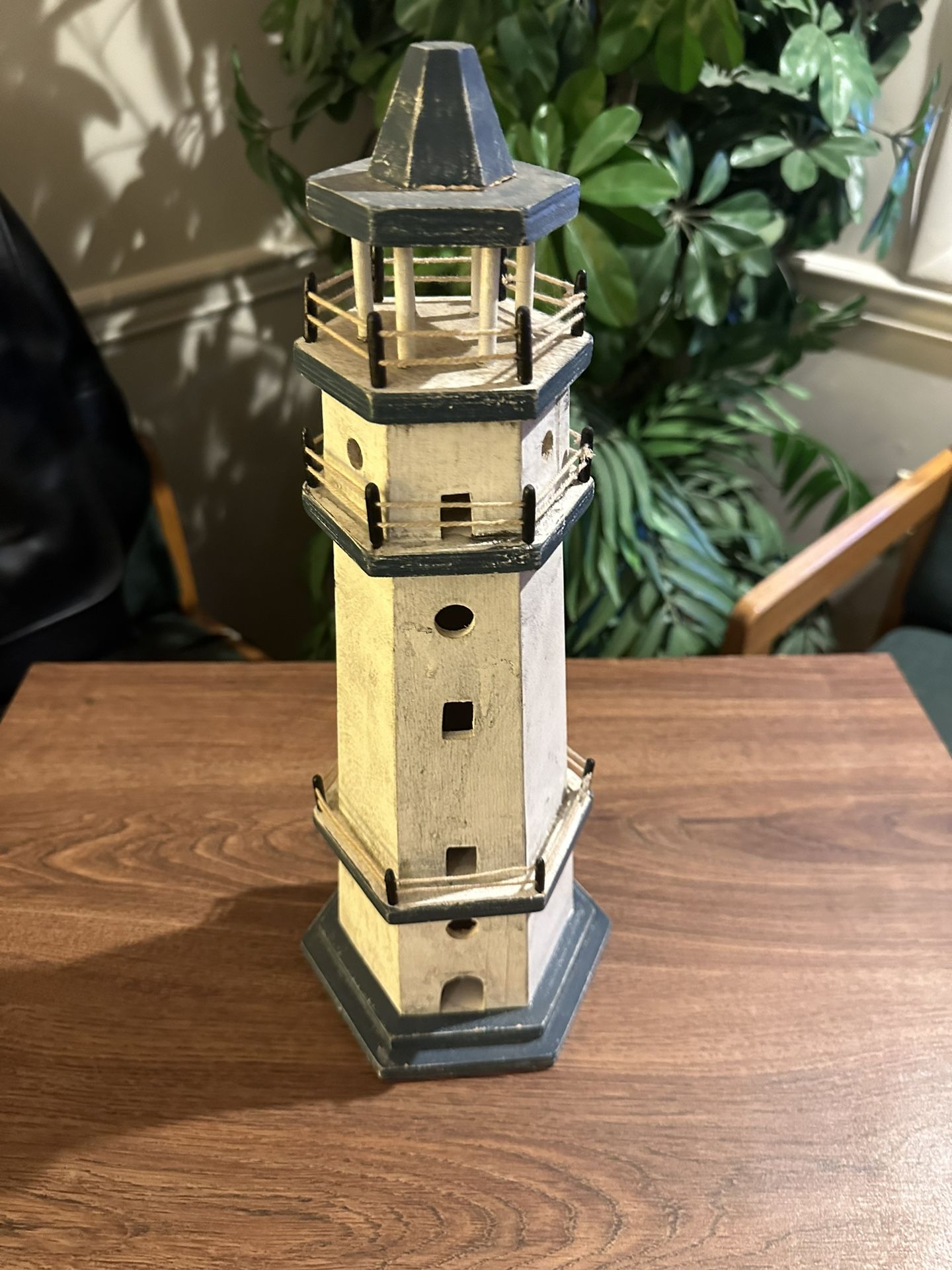 Wood Lighthouse Sculpture