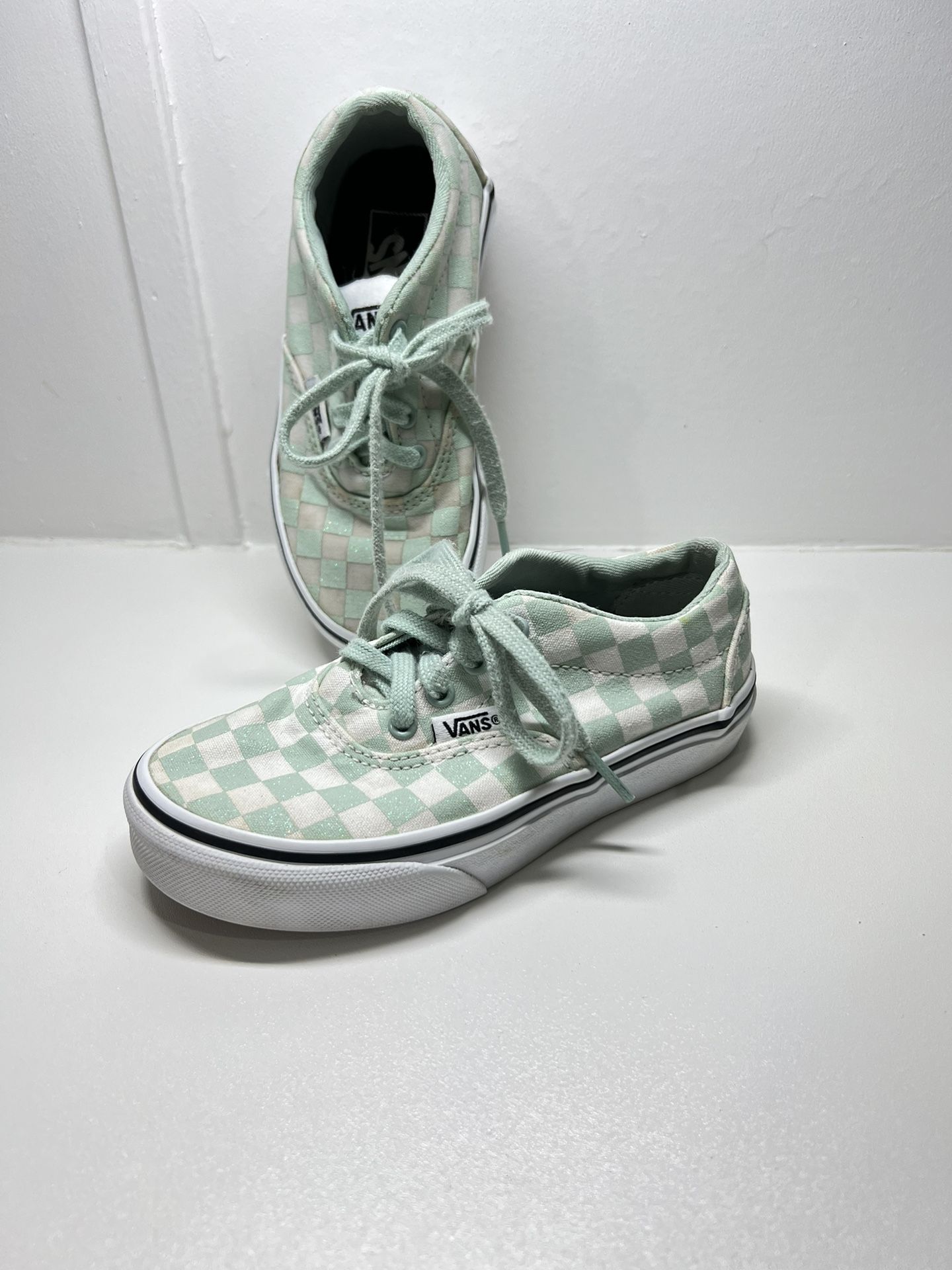 Vans Kids size 11 Green Glitter Tennis Shoes