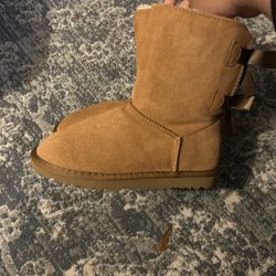 Australian Ugg Mini Bailey Bow Brown Fur Boots