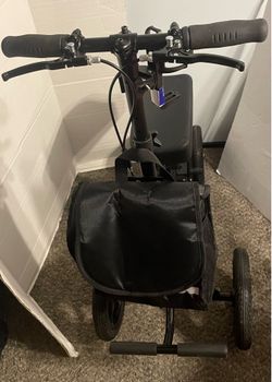 *NEW* Black FVZZIN All Terrain Knee Scooter for Adults, Foldable Rolling Knee Scooter & Shock Absorber, Steerable Knee Walker for Broken Foot, Ankle I