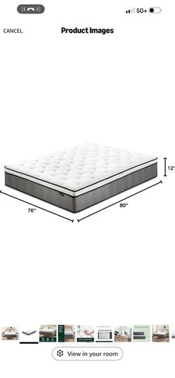 King Size Mattress + Bed Frame Set – Like New