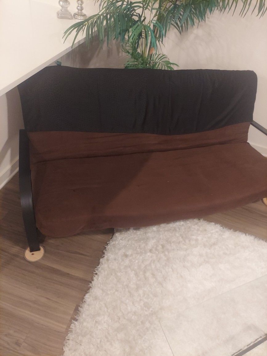 FUTON Bed-Brown W/Black Frame-Full Size