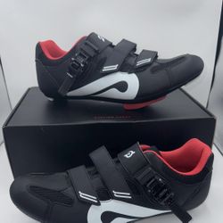 Men's Black and White Peloton Cycling Shoes 