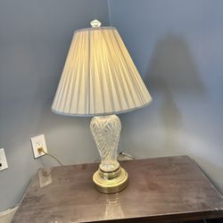 Traditional Table Lamp, crystal/glass and gold