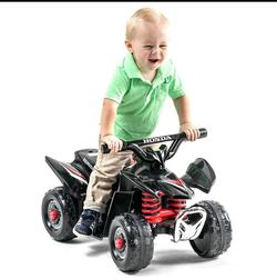 6 Volt Black Honda TRX Battery Powered Ride On ATV