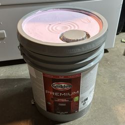 Glidden Premium 5 gallon paint and primer pink Flat  Latex Paint Pintura 
