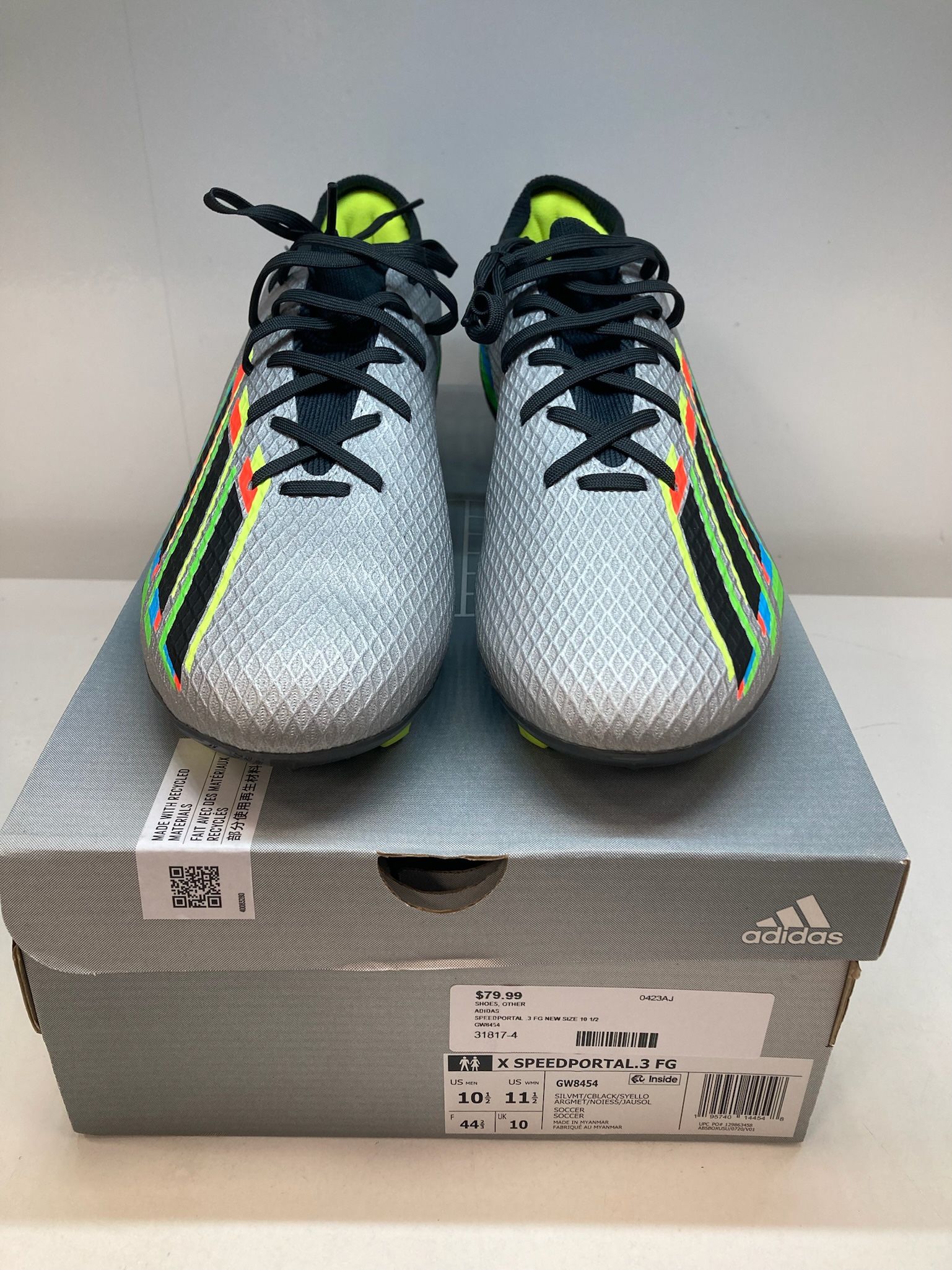 ADIDAS X SPEEDPORTAL.3 FG SOCCER CLEATS SHOES SILVER GW8454