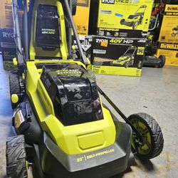 RYOBI 40V HP BRUSHLESS CORDLESS 20"IN SELF PROPELLED LANW MOWER NO BAG 