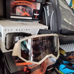 Offroad Dirt Bike And Goggles Fly Racing Military Style Goggles Brand New $55