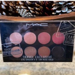 MAC Travel Exc Limited 18K Rose Gold Eye Shadow X 8 Makeup Palette SEALED NEW!!