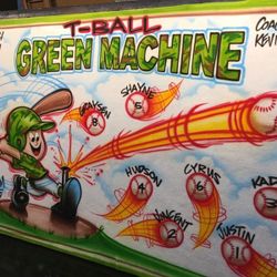 Airbrush banners,pendants, for softball, and baseball