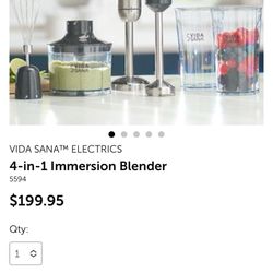 4-in-1 Immersion Blender  / 4-en 1 Batidora manual
