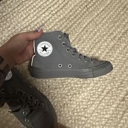 Matte Gray Suede Converse 