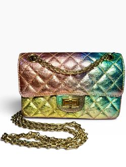 Chanel 20A Rainbow Mini 2.55 Reissue Flap Metallic Gold Hardware