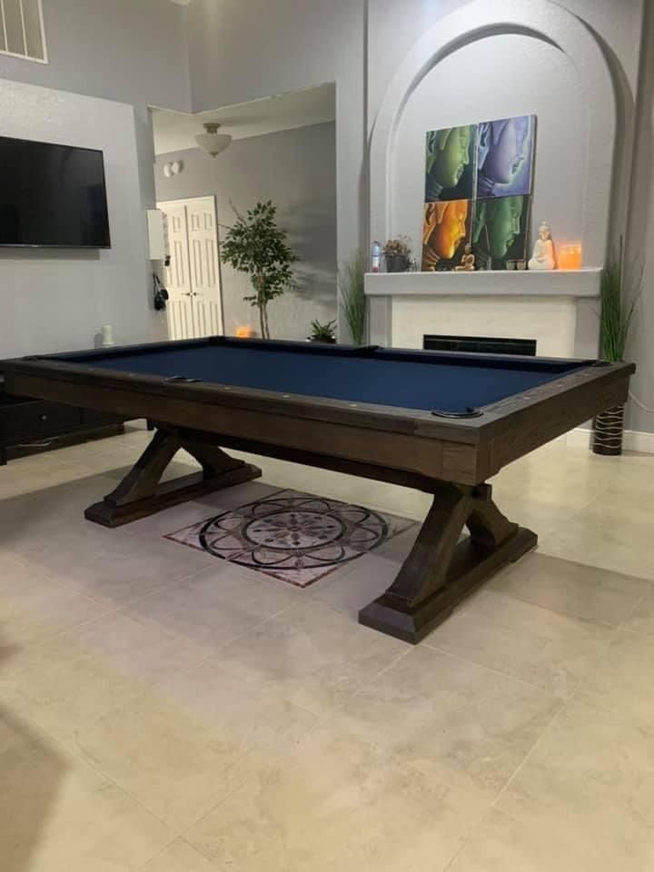 Rustic Dining Table Also Pool Table