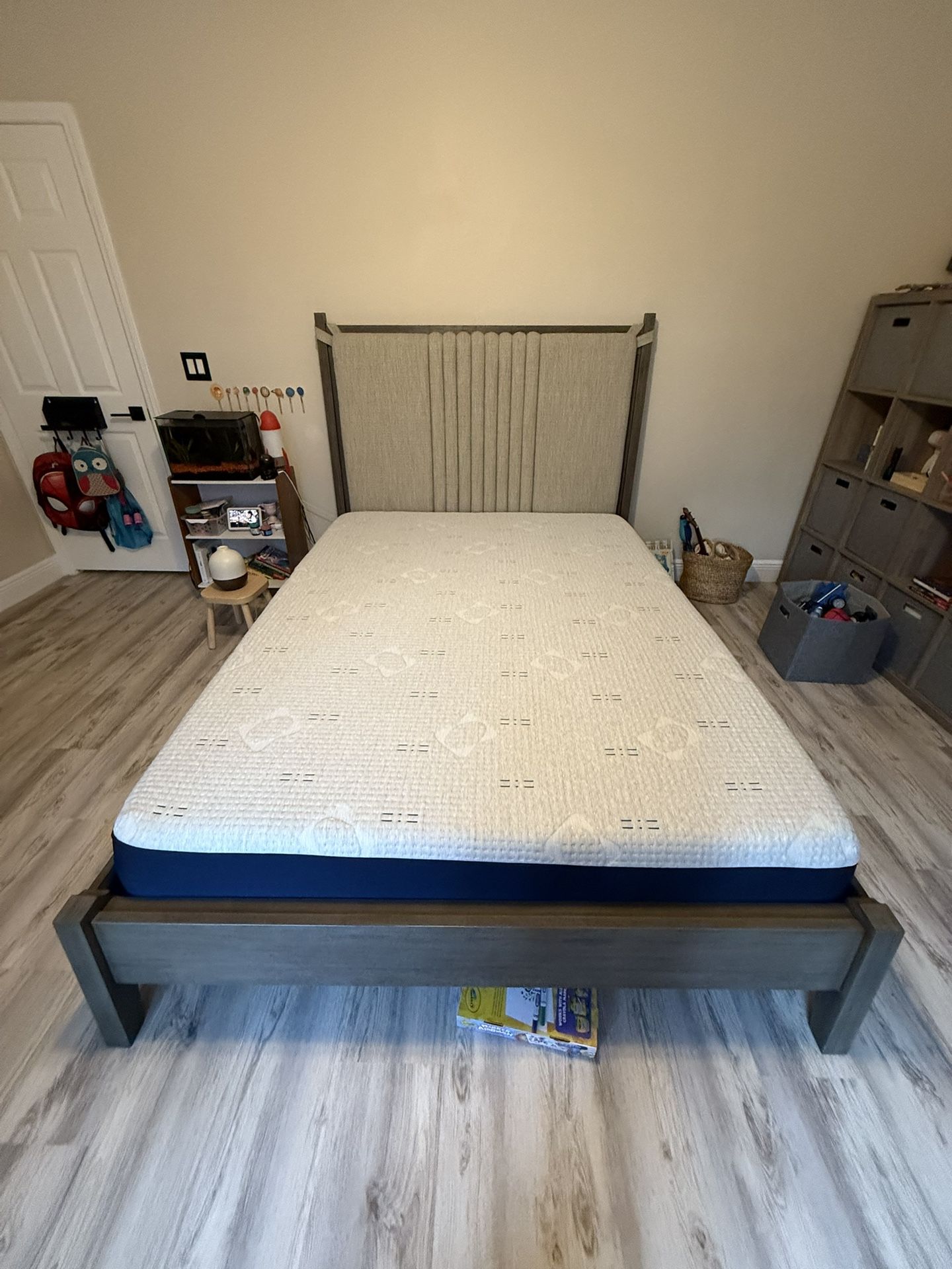 Queen Bed Frame and Mattress