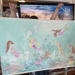Large, beautiful, mermaid canvas