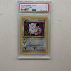 Pokemon 1st Edition Shadowless Clefairy PSA 5