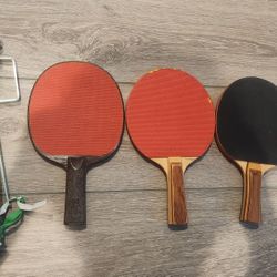 4 of Tables Tennis Racket And Net.