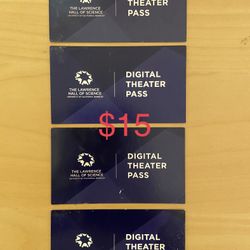 New,THE LAWRENCE HALL OF SCIENCE DIGITAL THEATER PASS tickets $15