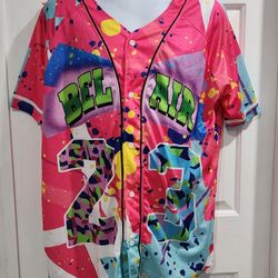Bel Air 23 Fresh Prince Button Jersey mens size XL 90’s costume