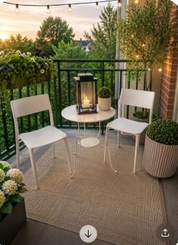 Modern Outdoor Patio or Balcony Bistro Set