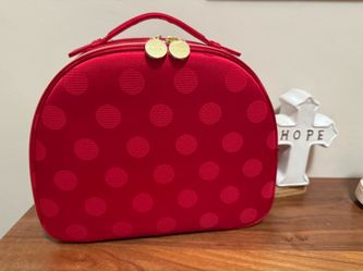 New Estée Lauder Red‎ Polka Dot Cosmetic Train Case