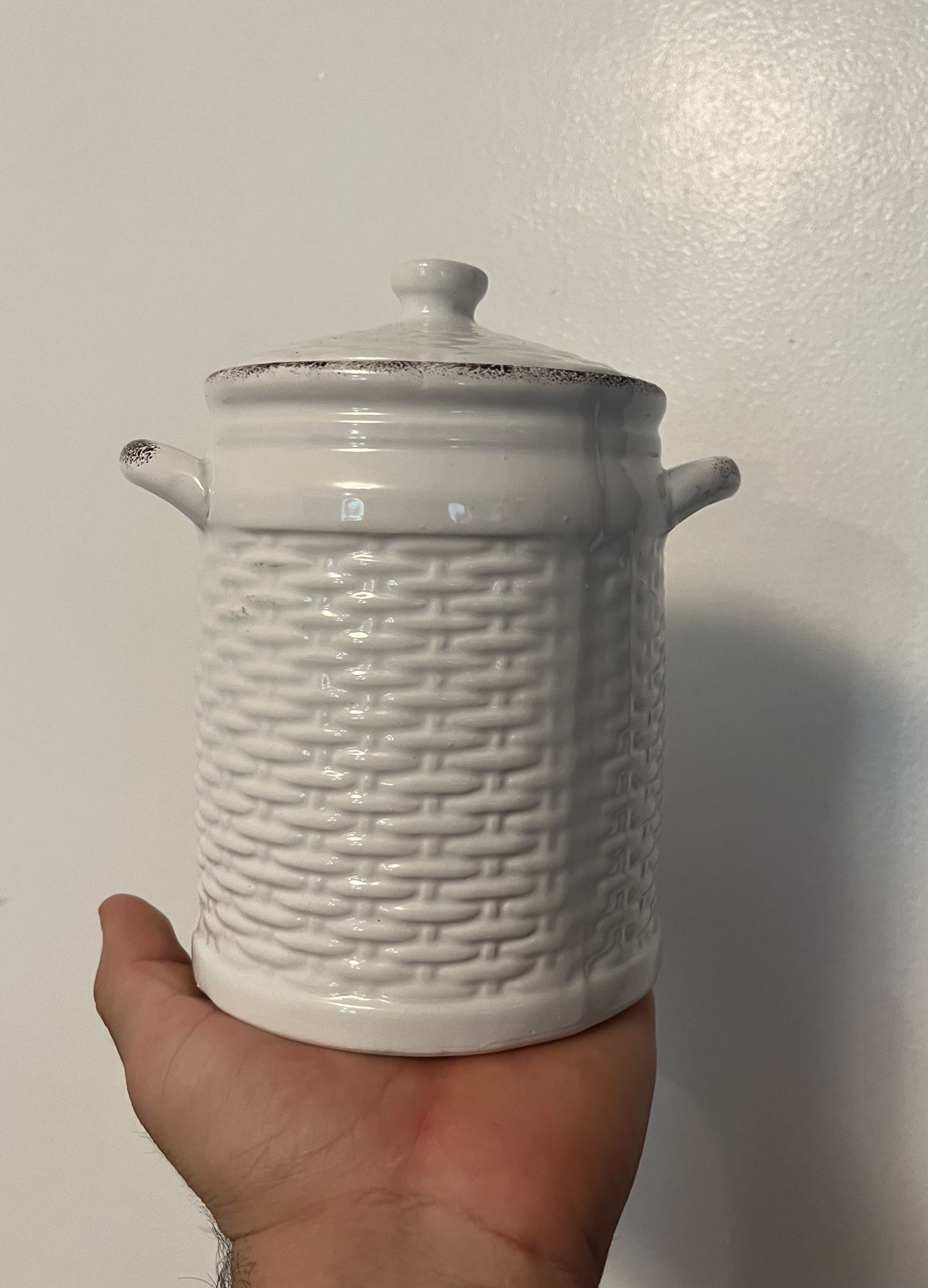 Basket weave Canister 