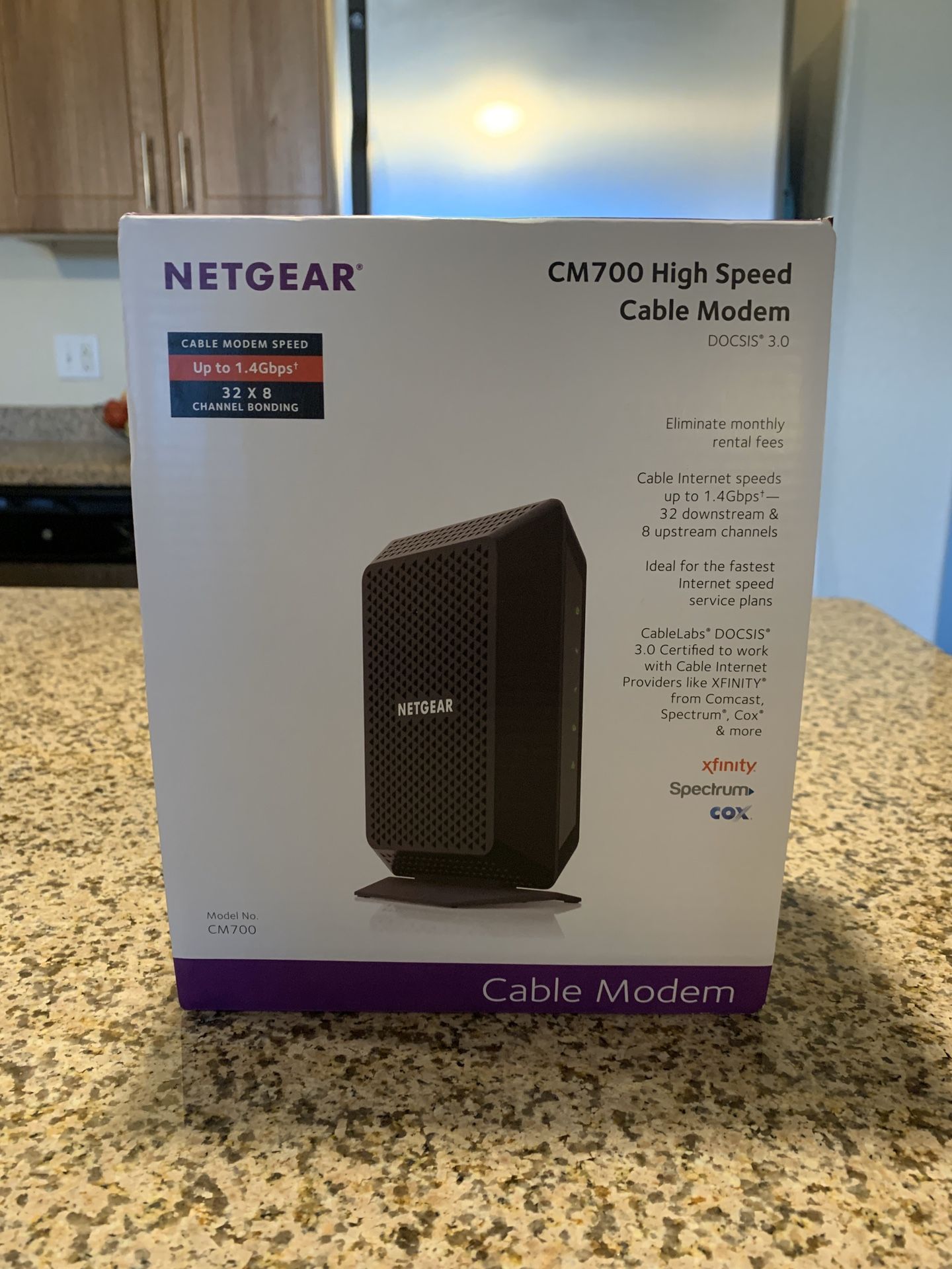 Netgear CM700 High Speed Cable Modem 1.4 gbps 32 x 8 cox DOCSIS 3.0