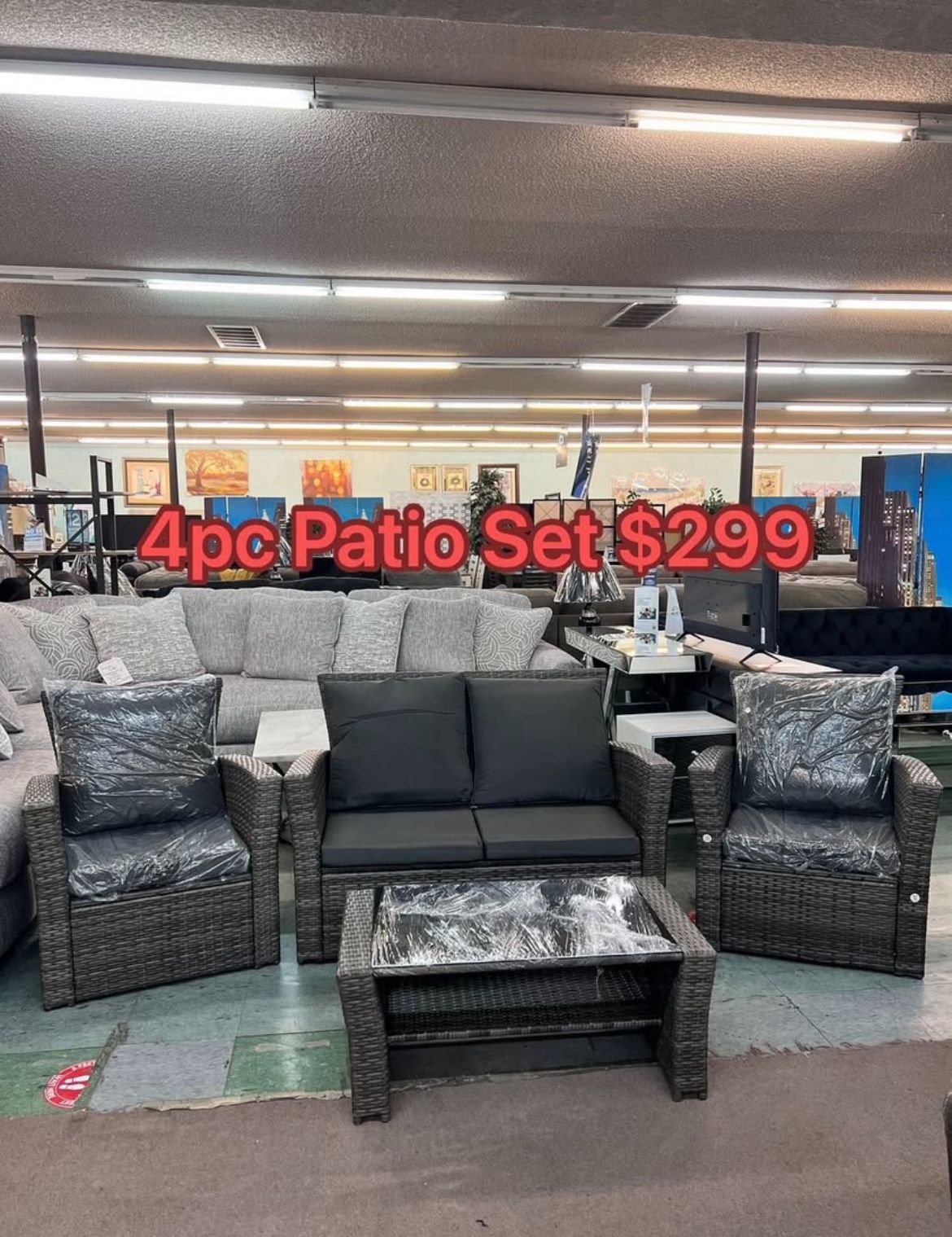 🥳Flash Deal🥳Outdoor 4pc Patio Set Currently $260, Finance Available, Delivery Available