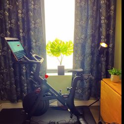 Peloton Bike+ MINT CONDITION with Mat, Weights, Shoes