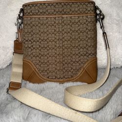 Brown And Tan Coach Small Crossbody